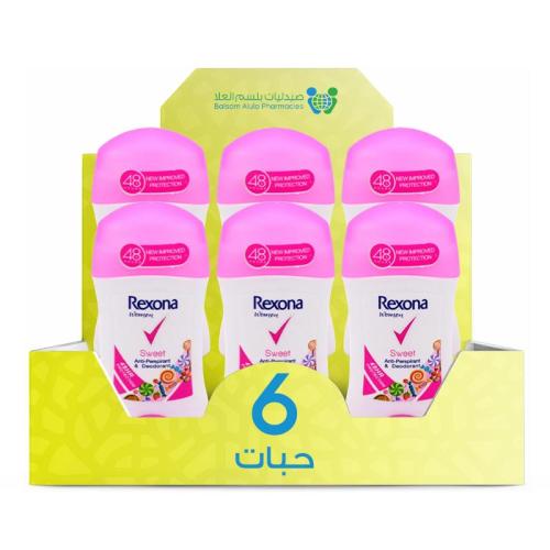 Rexona Sweet Stick Deodorant Imported 50g * 6 Sticks | Value Box