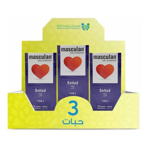 Masculan Condoms, Type 2, 10 pieces * 3 packs | Value Box