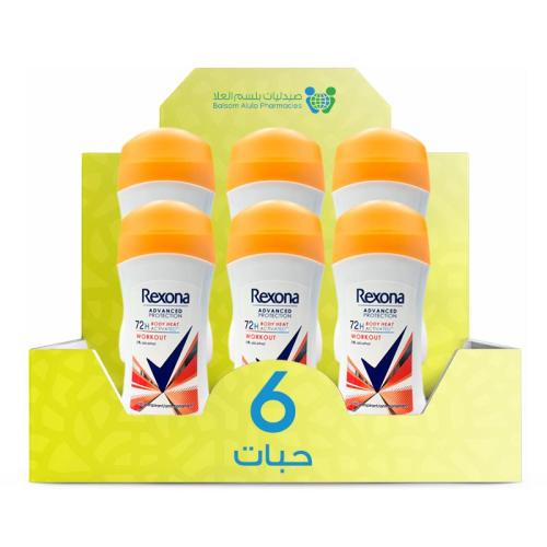 Rexona Advanced Protection Workout Antiperspirant Stick, Imported, 70g * 6 Sticks | Value Box