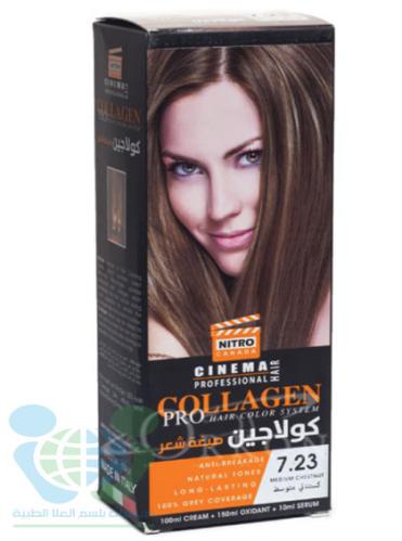 PRO COLLAGEN HAIR DYE MEDIUM CHESTNUT 7.23