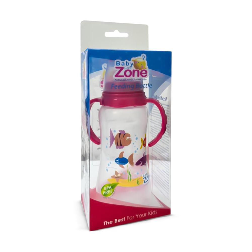 BABY ZONE FEEDING BOTTLE PLASTIC WITH HANDS 300 ML 8529