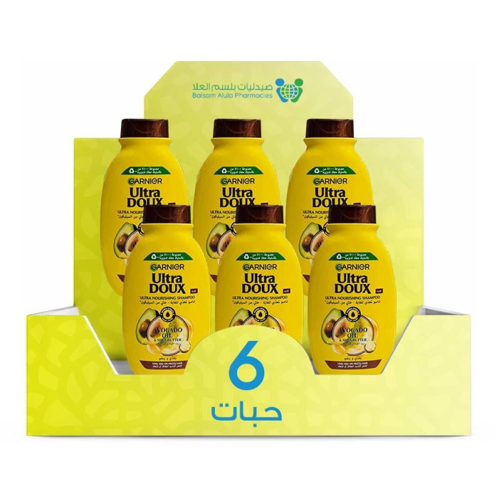 Ultra Doux Shampoo with Avocado Oil and Shea Butter 200ml * 6 Pack | Value Box