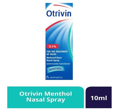 OTRIVIN NASAL SPRAY MENTHOL 0.1% 10ML