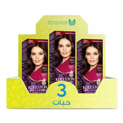 Koleston Dark Brown Hair Dye 303/0 *3 Pack | Value Box