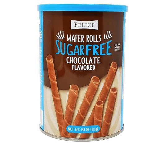 FELICE WAFER ROLLS SUGAR FREE CHOCOLATE 225g