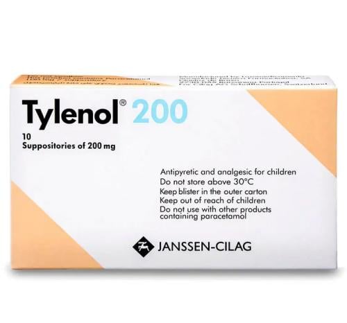 TYLENOL 200MG 10SUPP