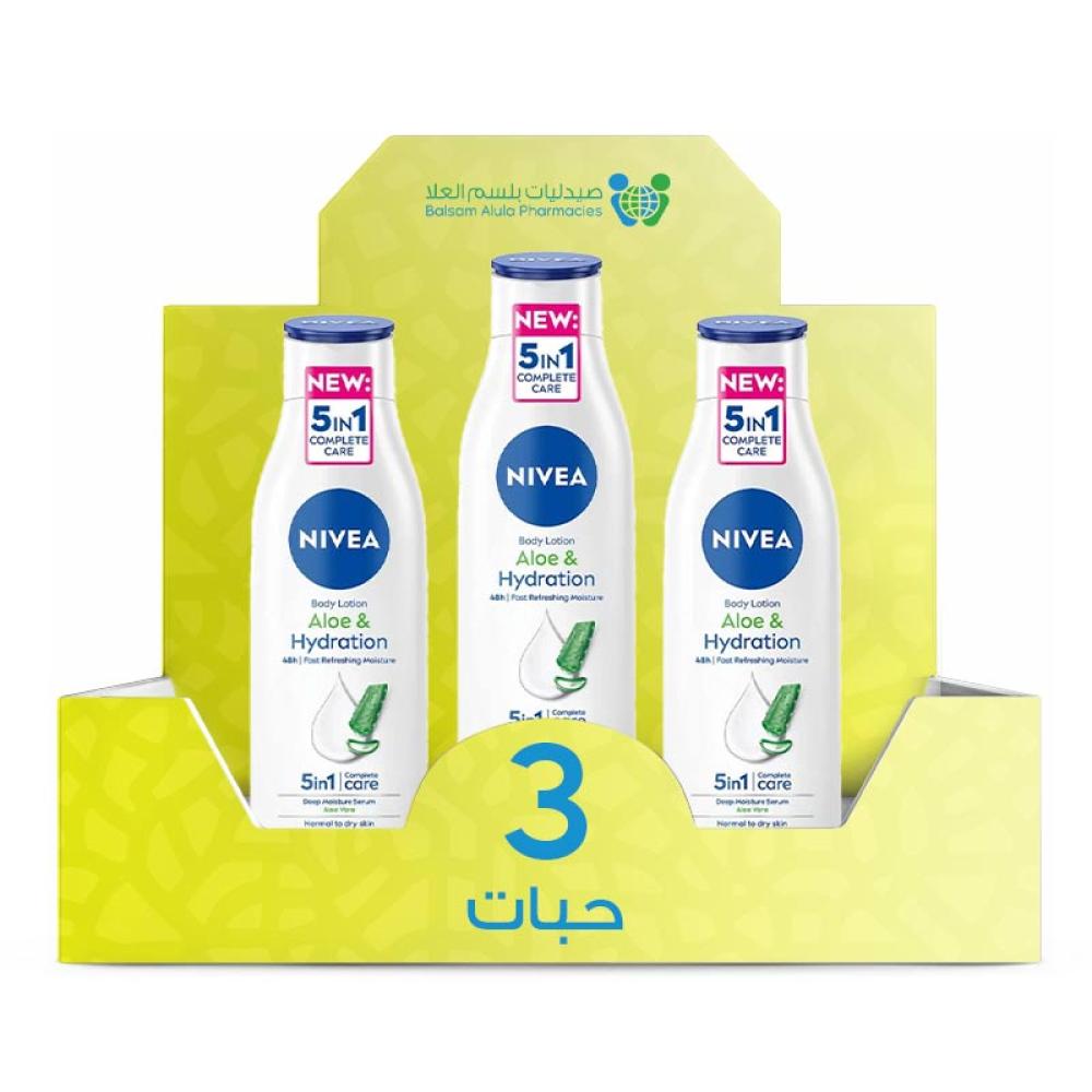 NIVEA Aloe Hydration Body Lotion with Aloe Vera 250ml *3 Pack | Value Box