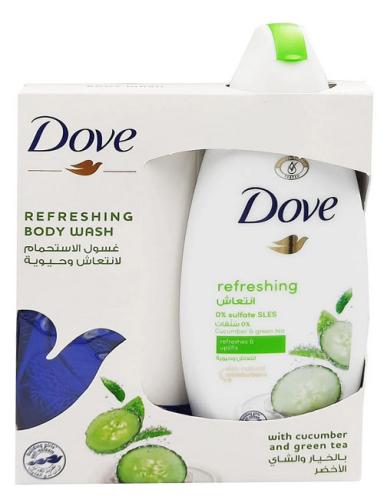 DOVE SHOWER GEL REFRESHING CUCUMBER AND GREAN TEA 250 ML+ LOOF