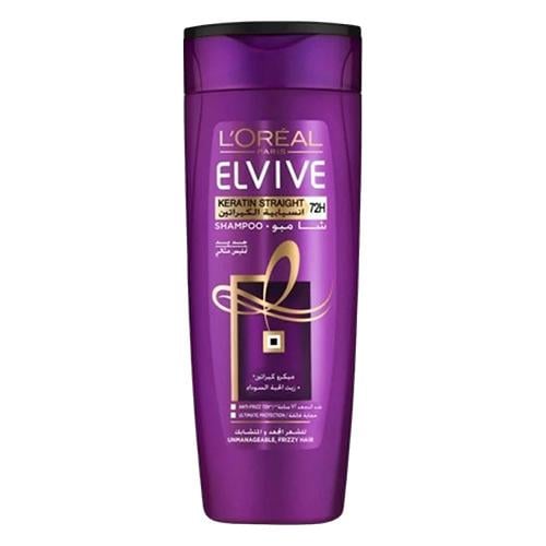 LOREAL HAIR SHAMPOO KERATIN STRAIGHT FRIZZY HAIR  700 ML