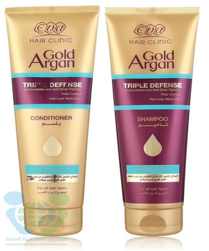ALOE EVA HAIR CLINIC GOLD ARAGAN SHAMPOO+CONDITIONER