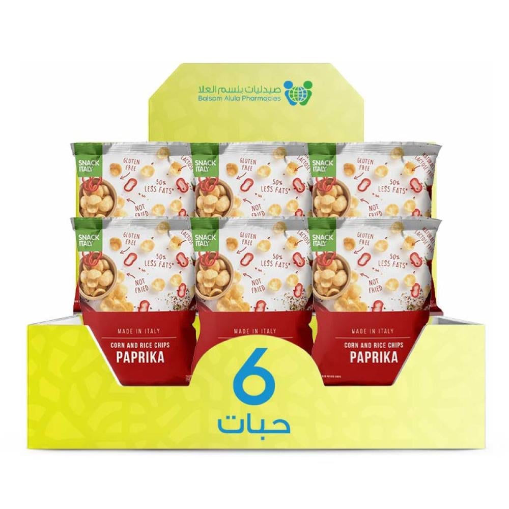 Italian Snack Paprika Corn & Rice Flakes 70g * 6 Packs | Value Box
