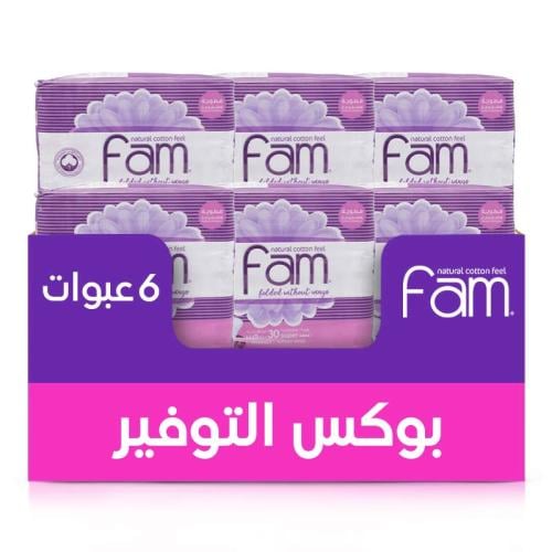 Fam Super Large Sanitary Pads without Wings 8*30 Pads *6 Pads | Value Box