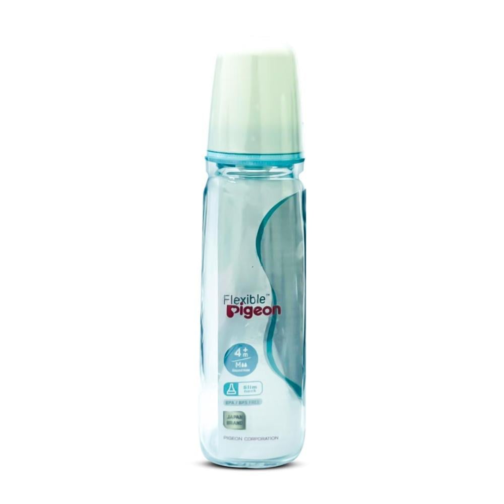 PIGEON FEEDING BOTTLE GLASS WITH HANDS 240 ML P237 A226