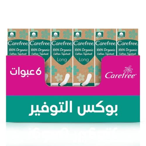 كرتون كير فري فوط صحية قطن عضوي غير معطرة 24 فوطة *6 عبوات |بوكس التوفير