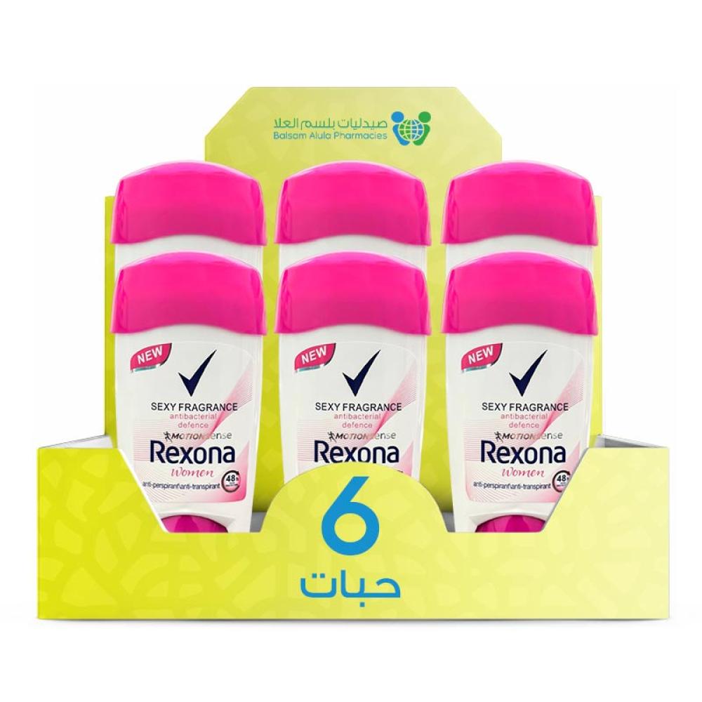 Rexona Motion Sense Women's Deodorant Stick with a Sensational Fragrance, Imported, 200ml * 6 Sticks | Value Box