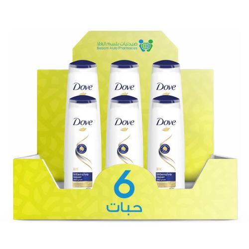 Dove Intensive Repair Shampoo 400ml * 6 Bottles | Value Box