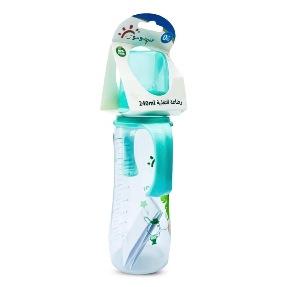 SUN DELIGHT PLASTIC FEEDING BOTTLE WITH DOUBLE HANDLE 240ML 31258