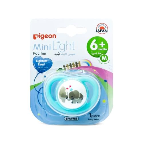 PIGEON PACIFIER MINI LIGHT +6 MEDIUM ELEPHANT