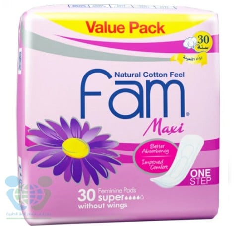 FAM PADS MAXI WITHOUT WINGS 6*30 PCS