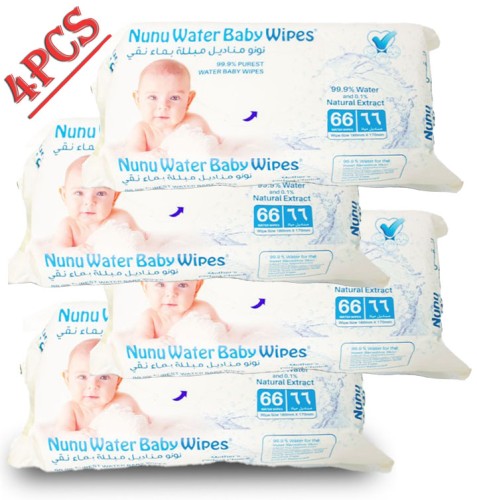 NUNU BABY WIPES PURE WATER 4 PCS