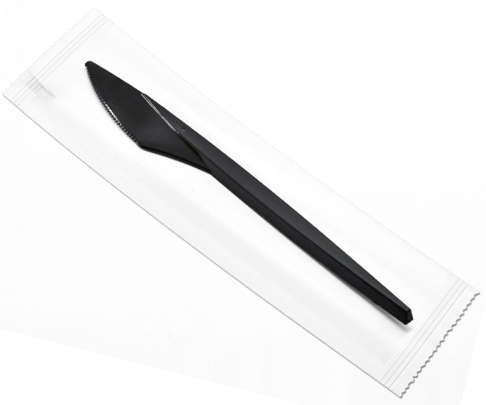 سكين طعام مغلف VIP اسود PP شد500حبه