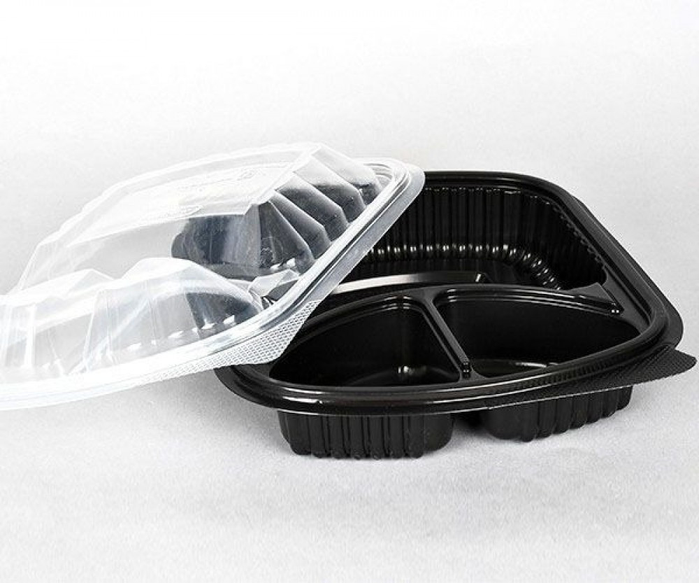 كرتون طبق مايكرويف ابوسهم مقسم 3- مغلف شد 20*6