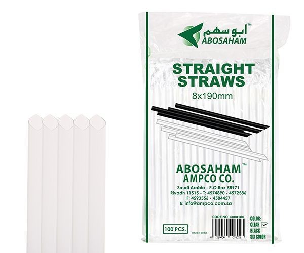 مصاص عصير 8 ملي مغلف شفاف شد 30*100