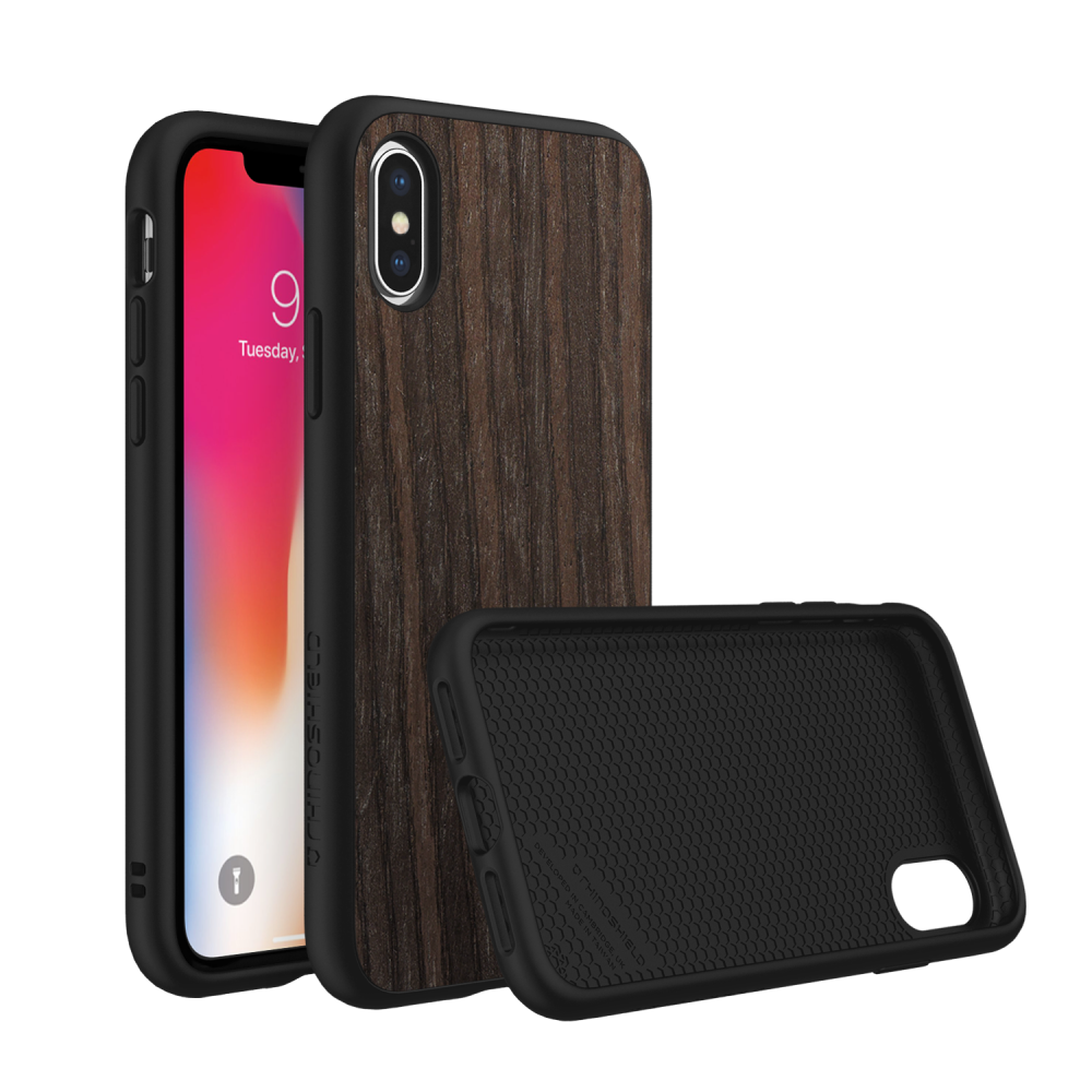 كفر ايفون اكس سوليد سويت خشبي مقاوم للصدمات من رينوشيلد