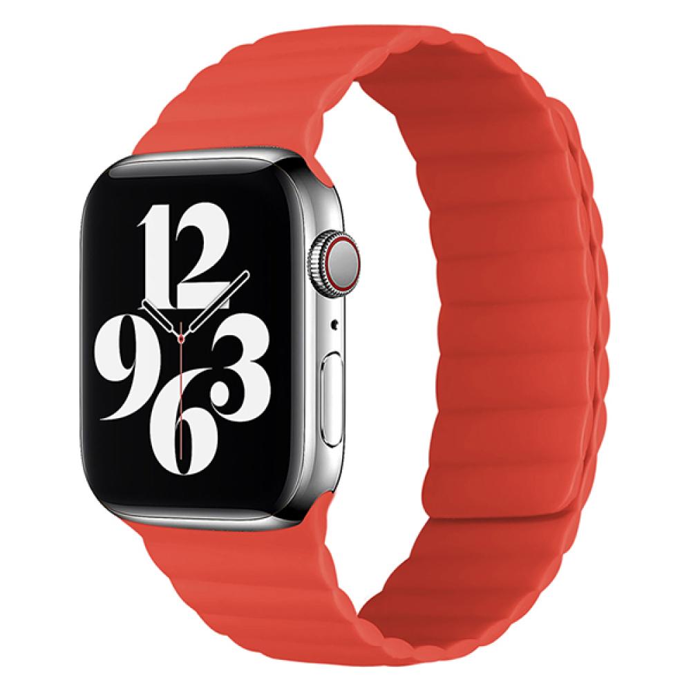 سوار ساعة ابل مغناطيس أحمر مقاس 42/44 من نيتزي