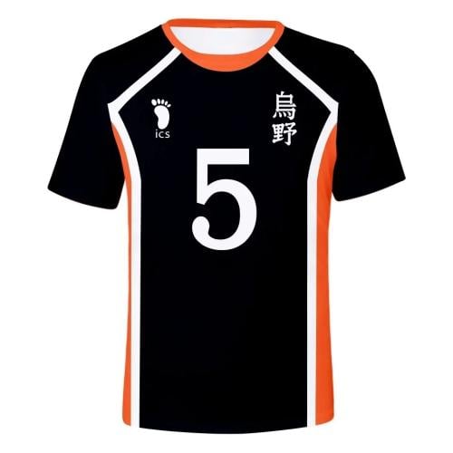 Haikyuu قصيرة الأكمام 3D زي فريق الكرة الطائر