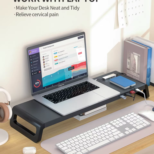 حامل شاشة مع 4 منافذ USB 3.0 و دعم نقل البيانات