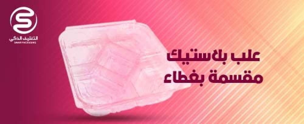 علب بلاستيك مقسمة بغطاء