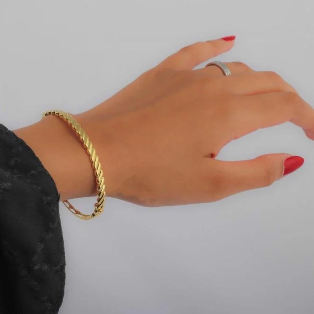 اسورة ذهب ضفيرة  ( عيار 18 )