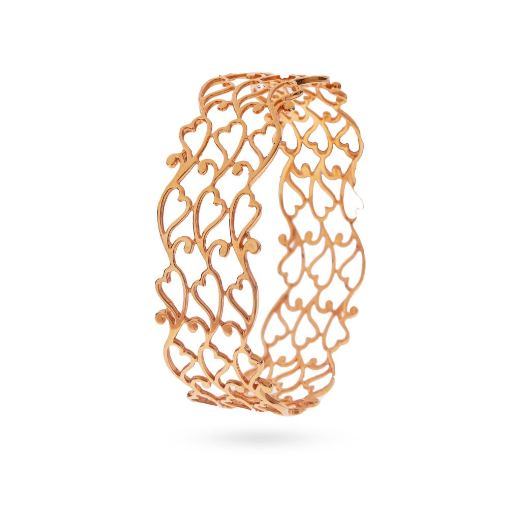 بناجر ذهب تراث العماري قلوب الحب للسيدات ( قياس 20 - 17 - عيار 21)