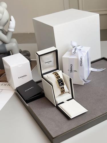 Chanel Premiere Mini Watch – Black Dial, Gold & Bl...