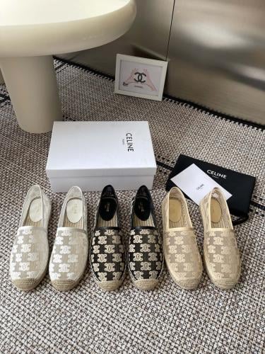 Celine Triomphe Canvas Espadrilles