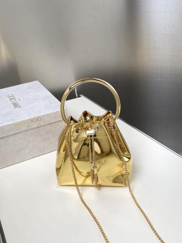 Jimmy Choo Bon Bon Patent Leather Bucket Bag