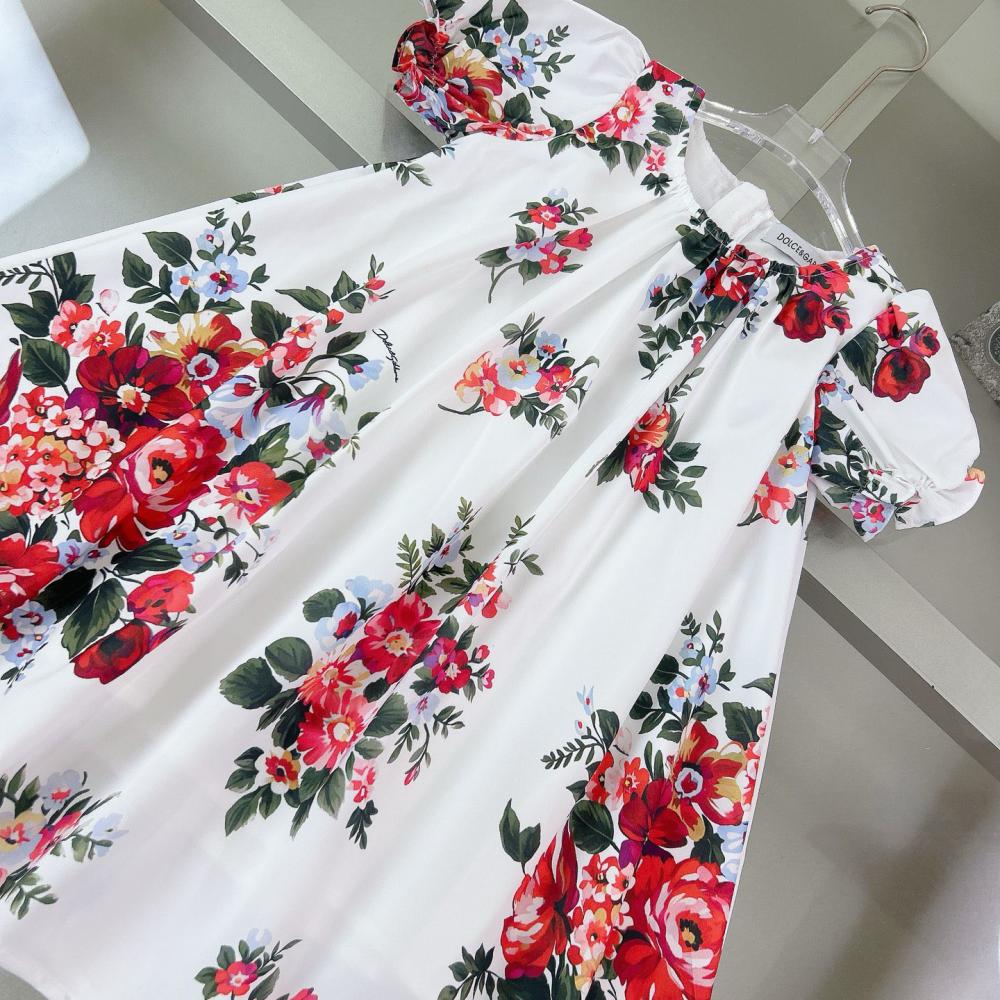dolce gabbana red rose dress 1990 Dolce & Gabbana Black Silk Chiffon Red-Roses Floral Appliqu Dres