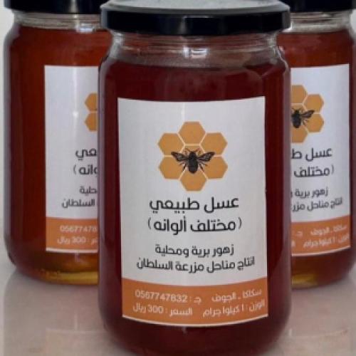 عسل طبيعي ( مختلف ألوانه ) من مزرعة السلطان