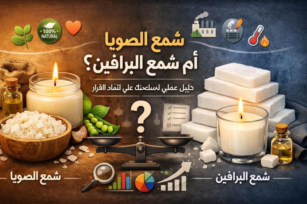 الفرق بين شمع الصويا و شمع البرافين