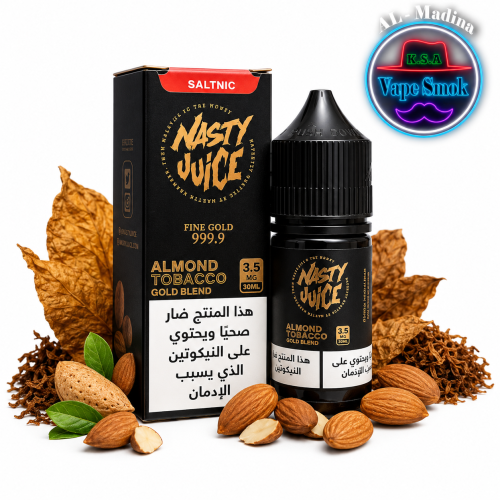Nasty Gold Blend Flavor – Tobacco Almond Salt Special