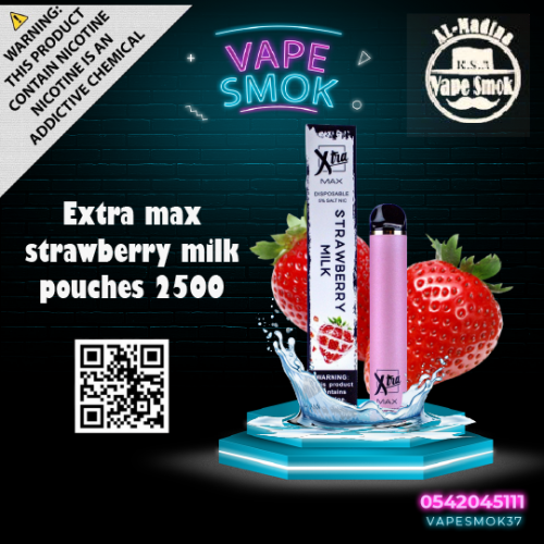 Extra max strawberry milk 2500 pouches