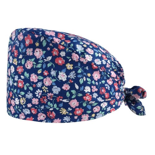 باندانا جراحية ورود كحلي كاب Surgical Cap