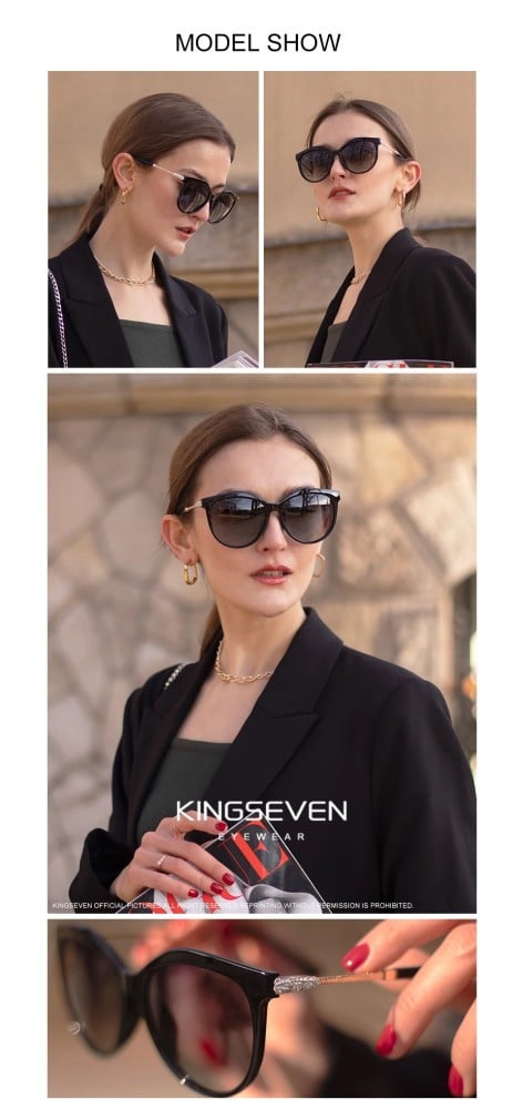 نظارات شمس KINGSEVEN 2022 مستقطبة للسيدات بعدسات متدرجة نظارات شمس فاخرة ماركة lrest de sol Mujer