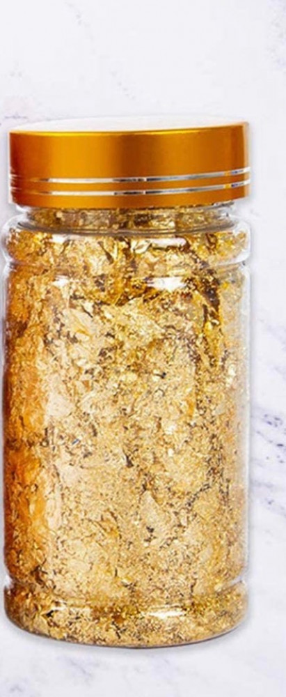 رقائق اوراق ذهبية للزينة غير صالحة للاكل من فريووك لتزيين الاطباق برقائق الذهب الاصلية بوزن 3 غرام لتزين الطبخ والكعك والشكولاتة والديكورات والمنتجات الصحية