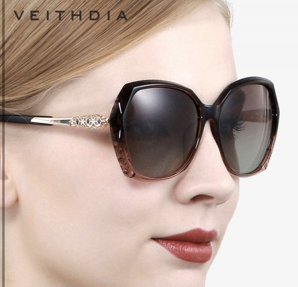 نظارة نسائية من KH VEITHDIA Polarized Sunglasses for Women Sun Glasses Fashion Ladies Shades UV Protection
