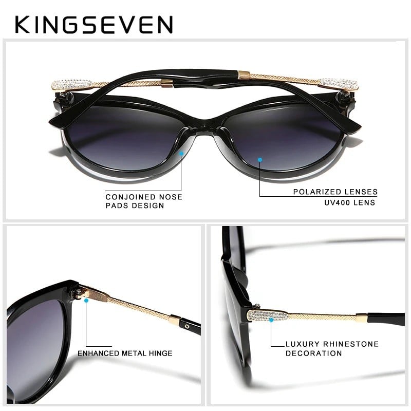 نظارات شمس KINGSEVEN 2022 مستقطبة للسيدات بعدسات متدرجة نظارات شمس فاخرة ماركة lrest de sol Mujer