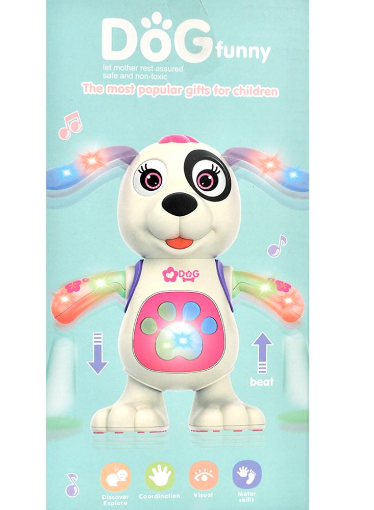 لعبة الكلب الراقص مع الموسيقى والضوء