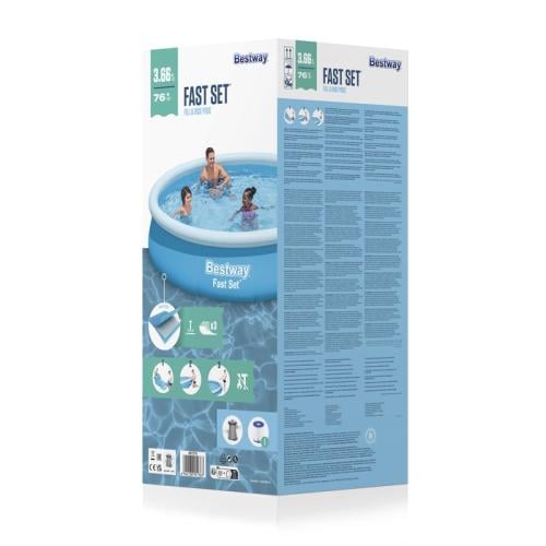 "مسبح سريع النفخ مع مضخة فلتر 3.66م×76سم Bestway F...