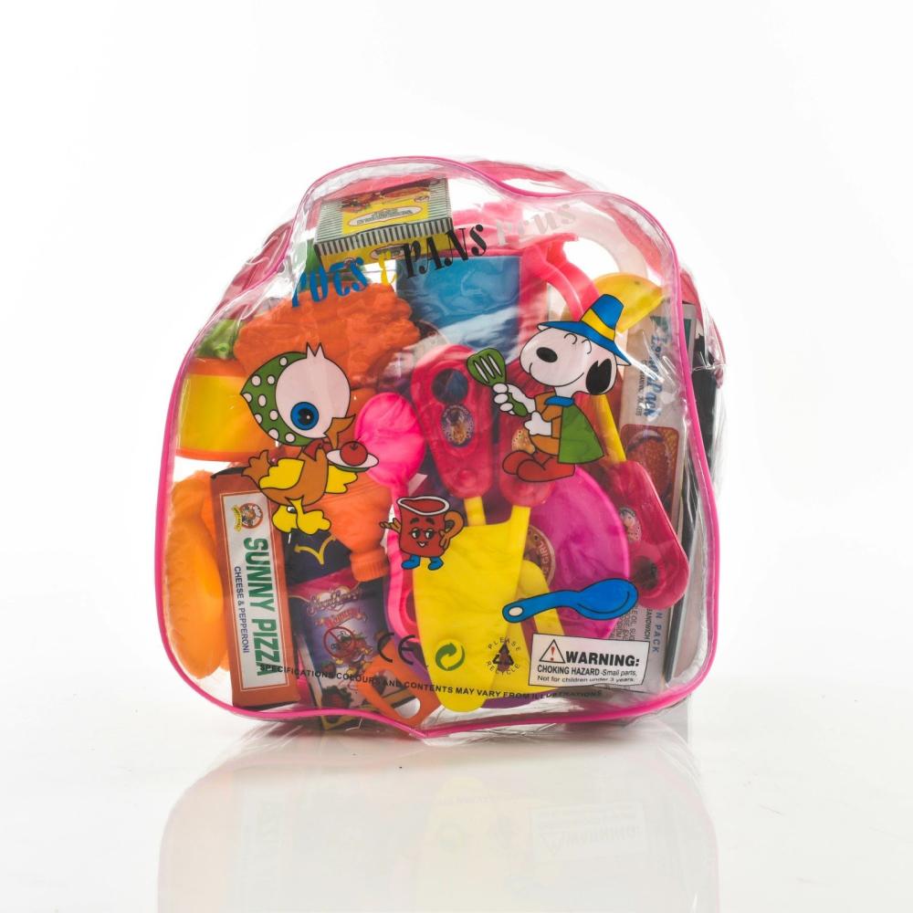 مجموعة ألعاب ملونة في حقيبة شفافة – عالم من الإبداع والمرح!